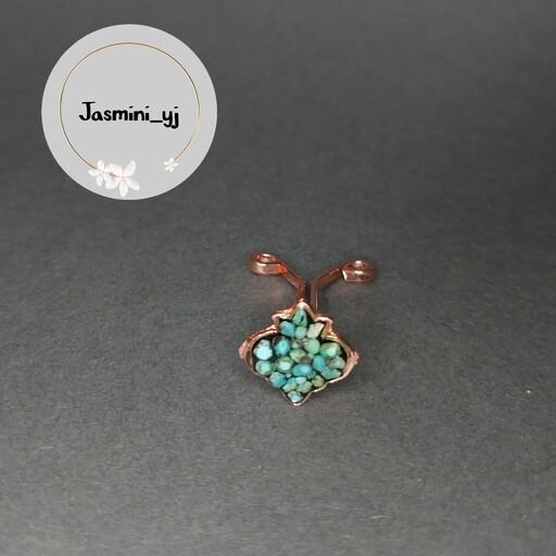 گیره روسری فیروزه کوب مسی طرح انار